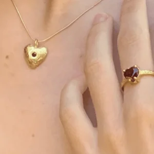 Collar corazón rubie